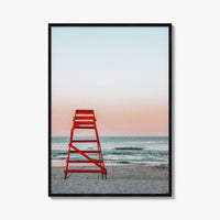Jacksonville Beach Fine Art Photo Print, Jacksonville FL, Lifeguard Chair, Ocean, Wall Decor