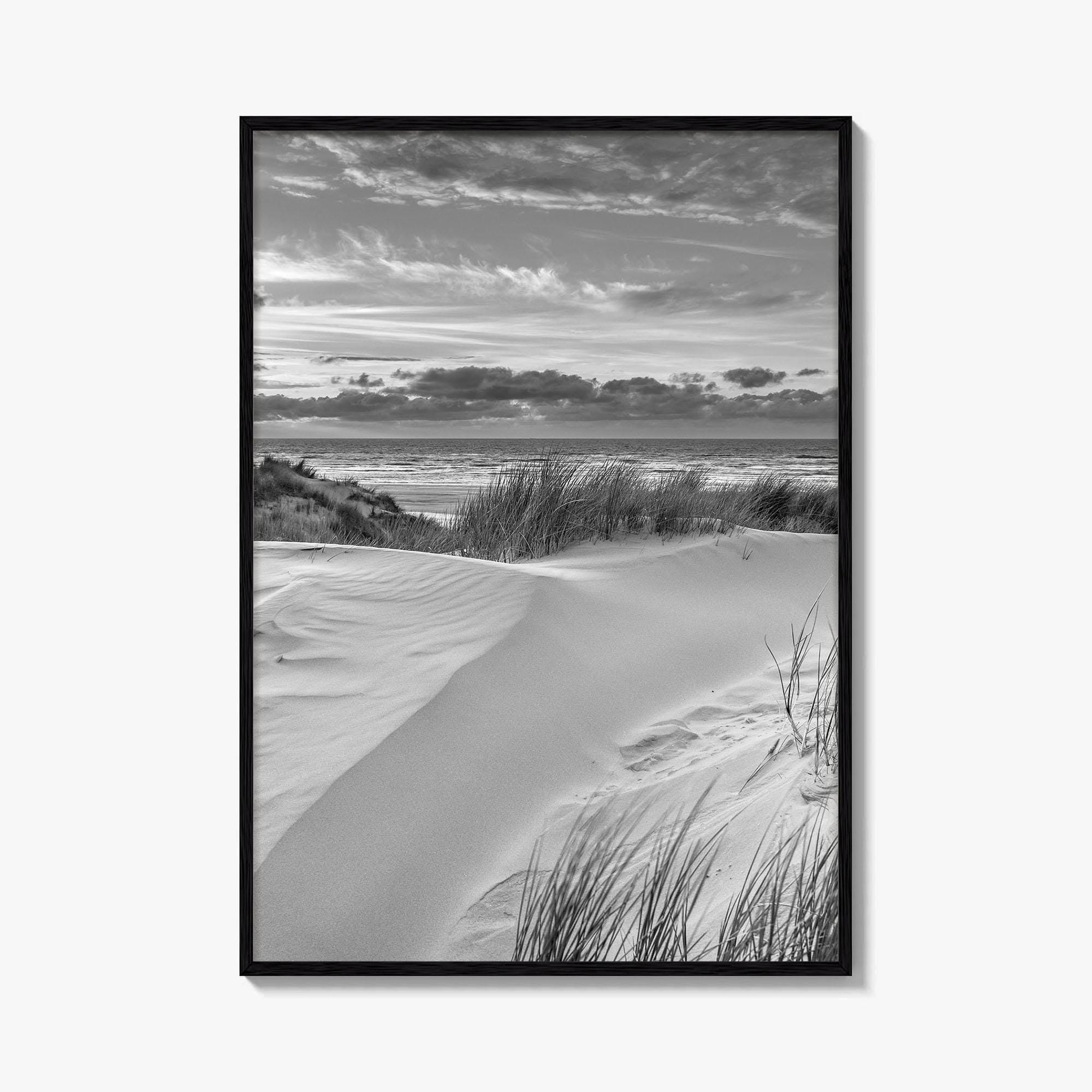 Ameland Island Black and White Fine Art Photo Print, Friesland Netherlands Coastal Poster