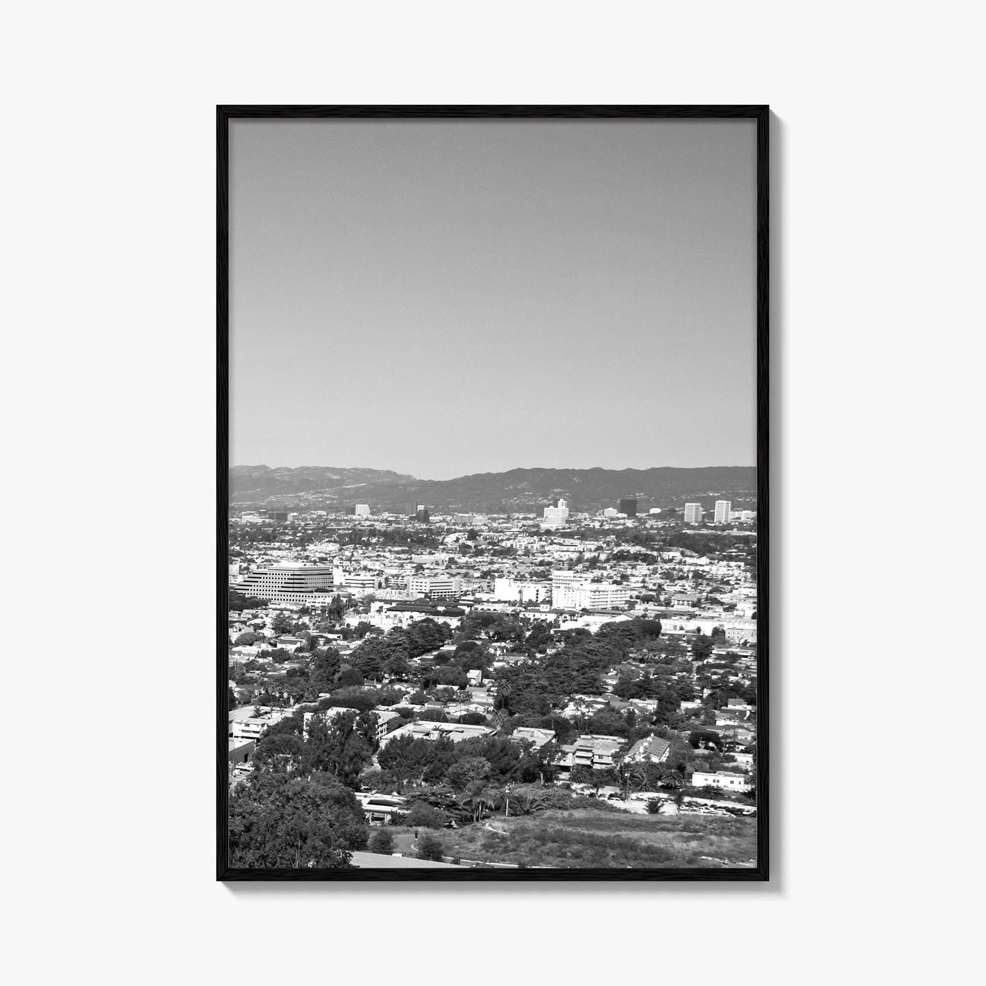 Culver City Black and White Fine Art Photo Print, Baldwin Hills, California Poster