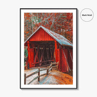 Greenville Fine Art Photo Print, Campbell's Covered Bridge, Landrum, South Carolina, Wall Decor, Poster