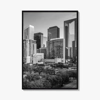Houston Skyline Black and White Fine Art Photo Print, Texas Downtown Poster