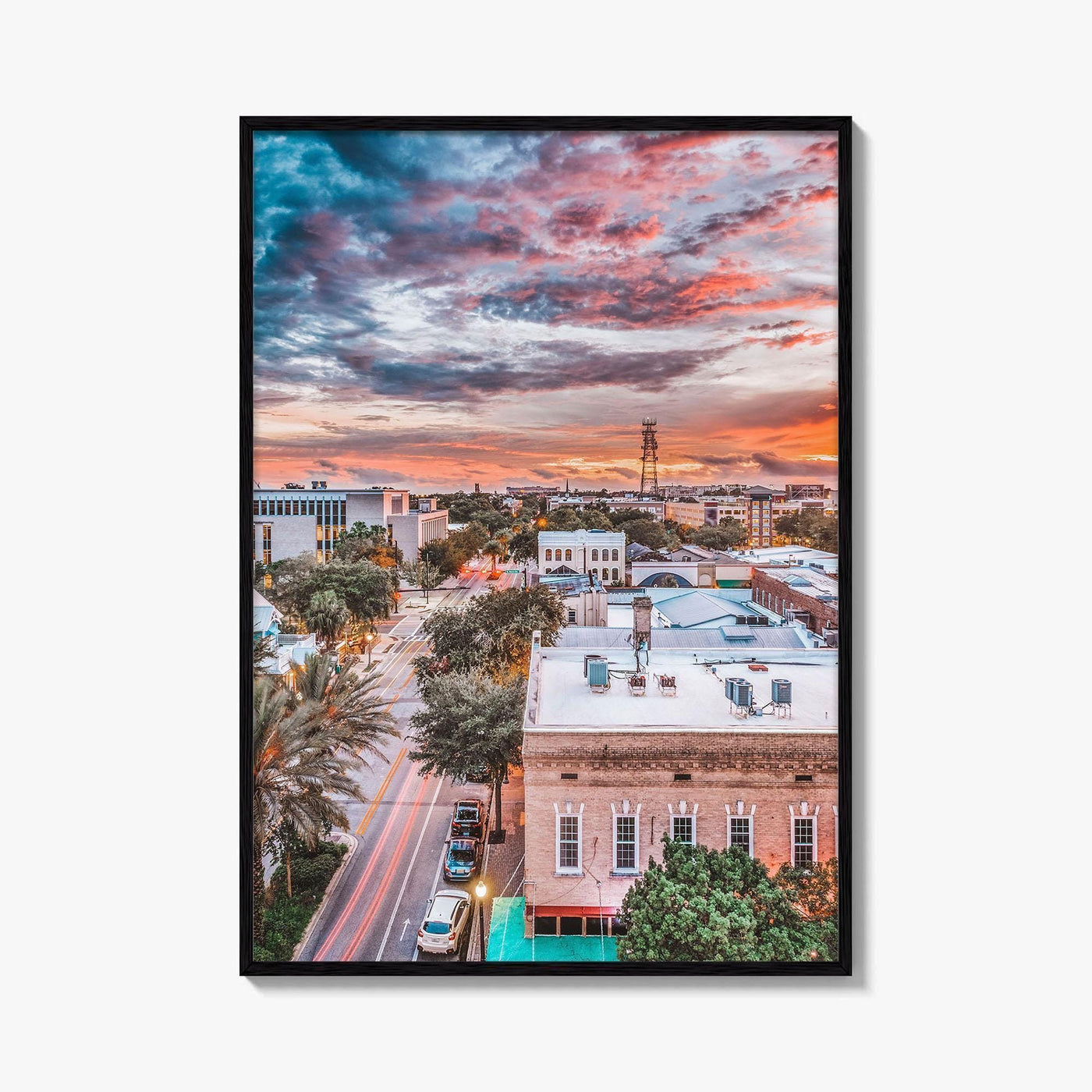 Gainesville Fine Art Photo Print, Florida USA, Downtown Wall Decor Poster