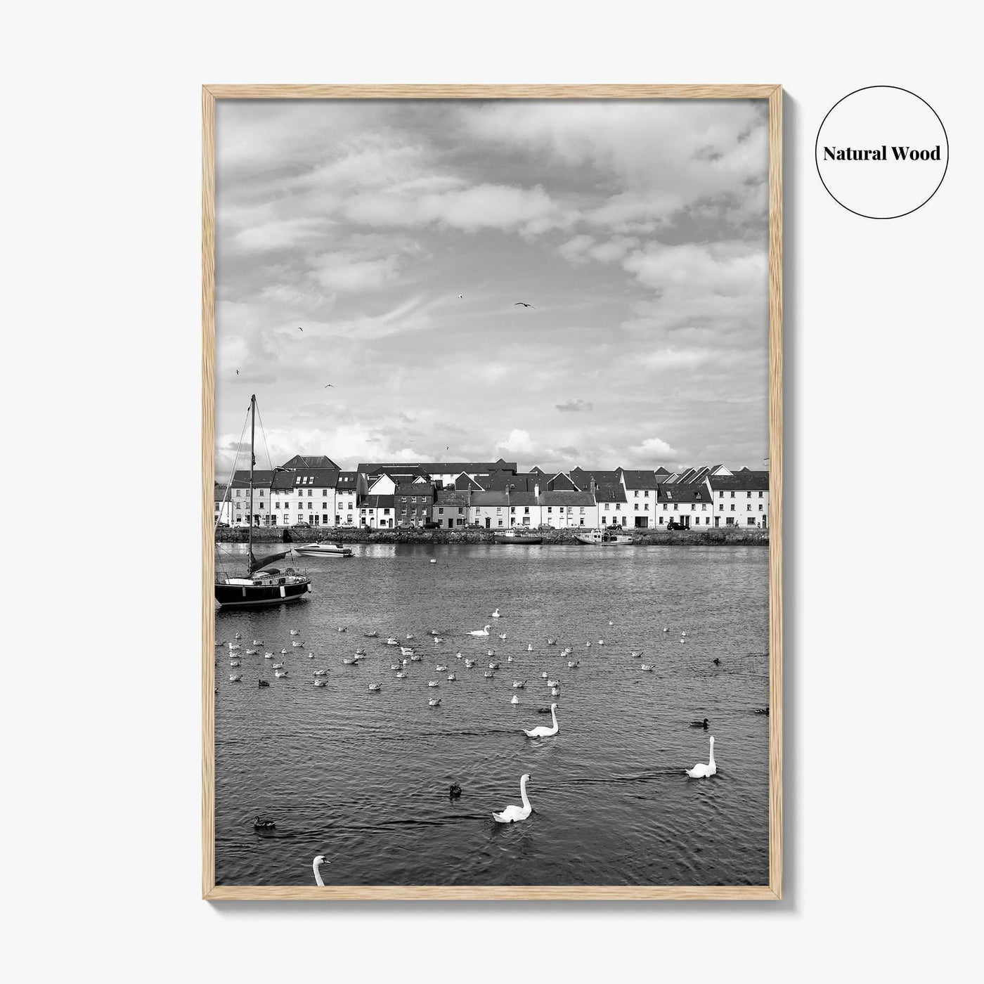 Galway Black and White Fine Art Photo Print, The Claddagh, Ireland Wall Poster