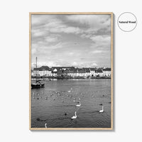 Galway Black and White Fine Art Photo Print, The Claddagh, Ireland Wall Poster
