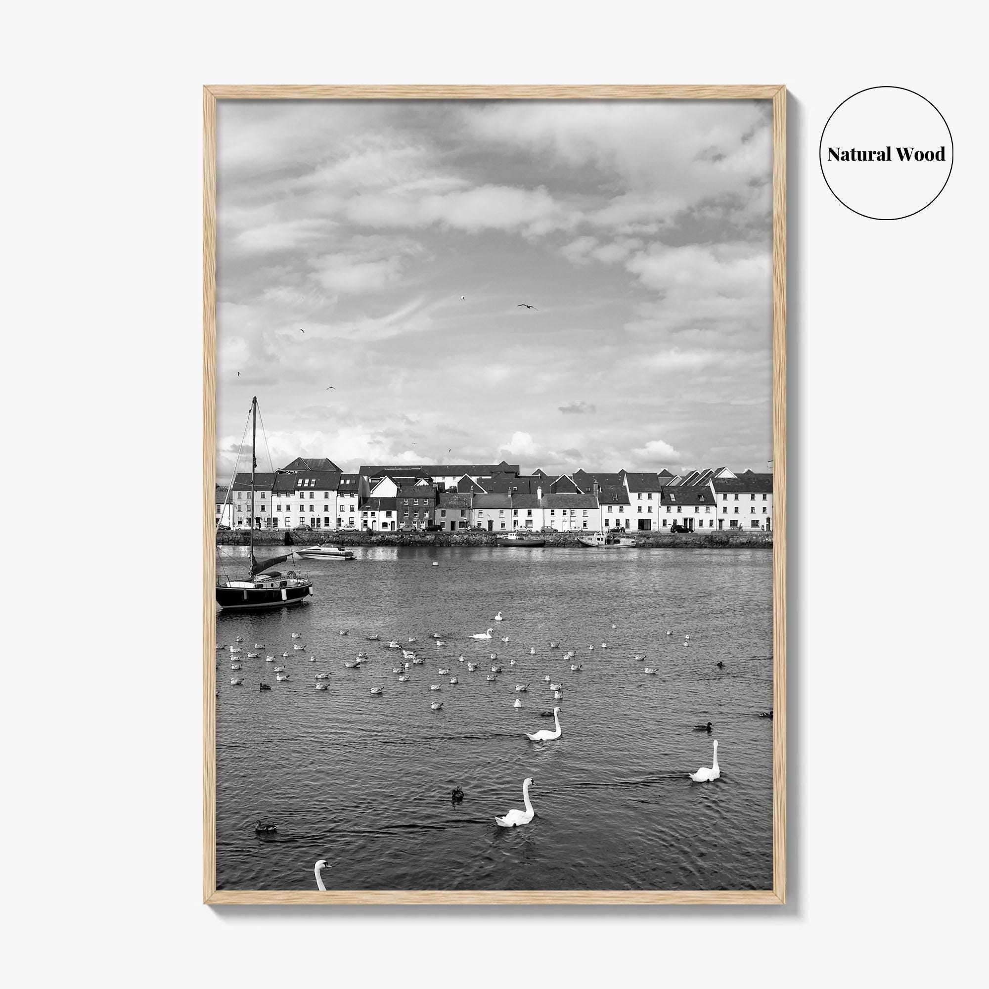 Galway Black and White Fine Art Photo Print, The Claddagh, Ireland Wall Poster