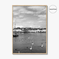 Galway Black and White Fine Art Photo Print, The Claddagh, Ireland Wall Poster