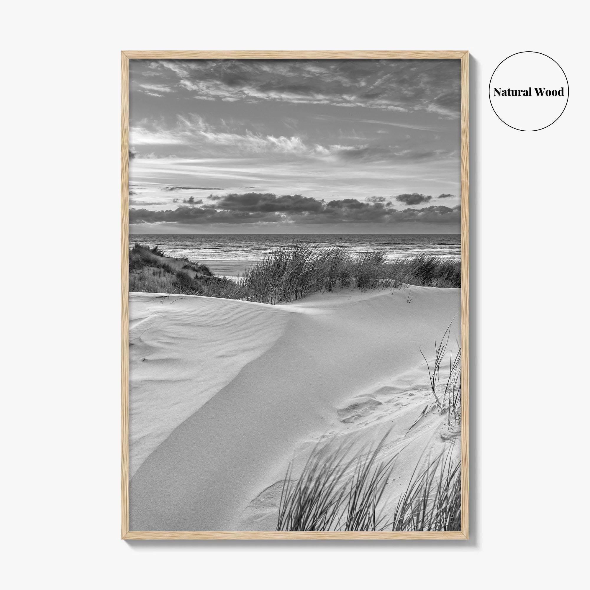 Ameland Island Black and White Fine Art Photo Print, Friesland Netherlands Coastal Poster