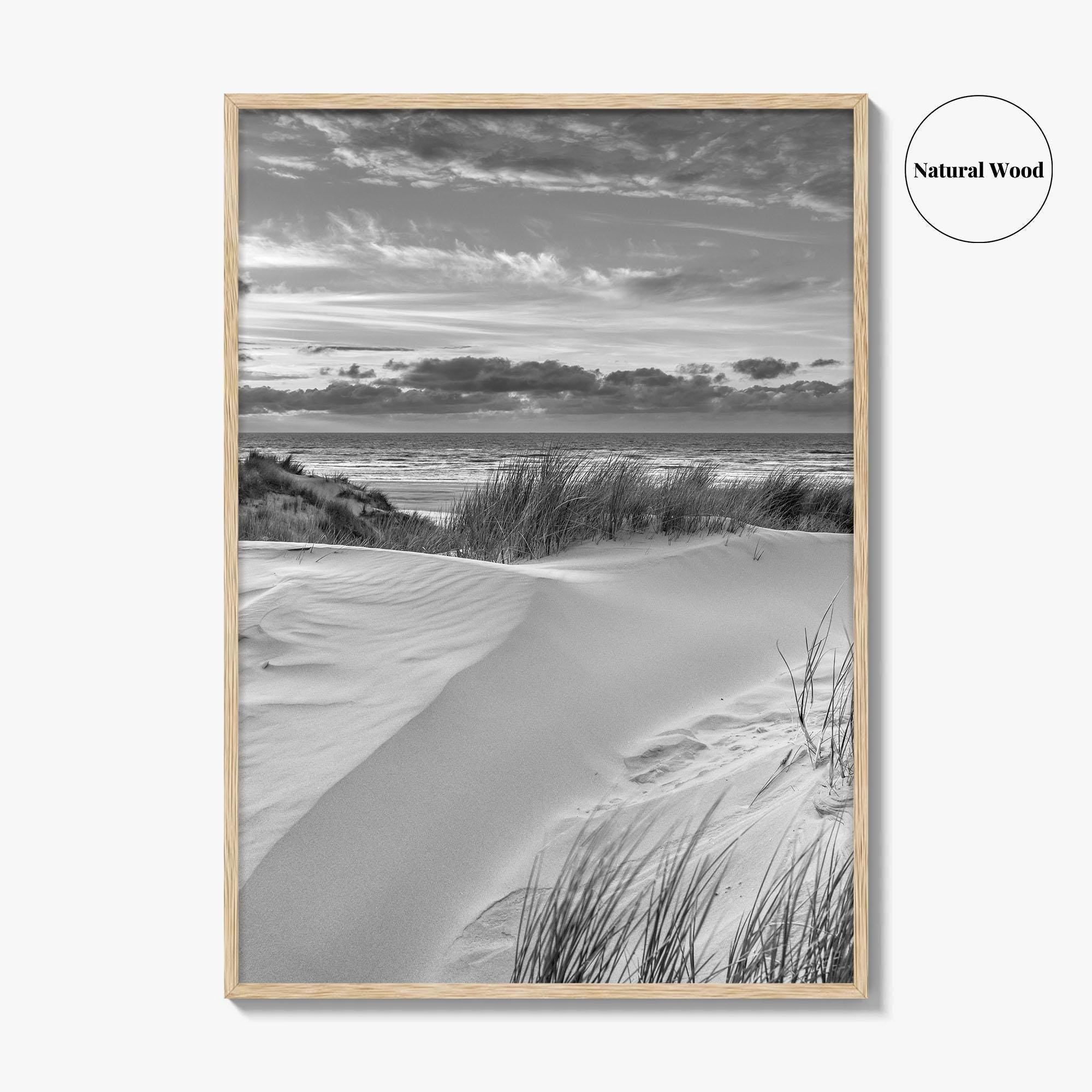 Ameland Island Black and White Fine Art Photo Print, Friesland Netherlands Coastal Poster