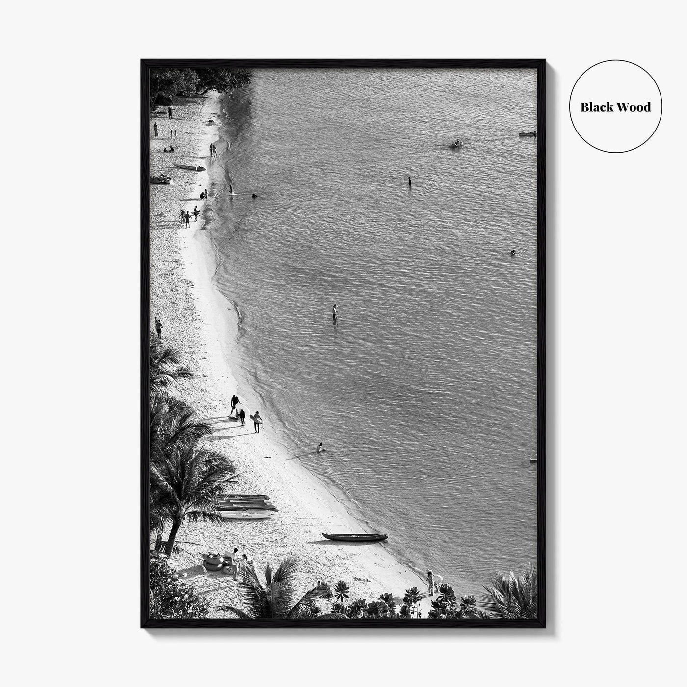 Guam Black and White Fine Art Photo Print, Pacific Island Ocean View, Hawaii Poster