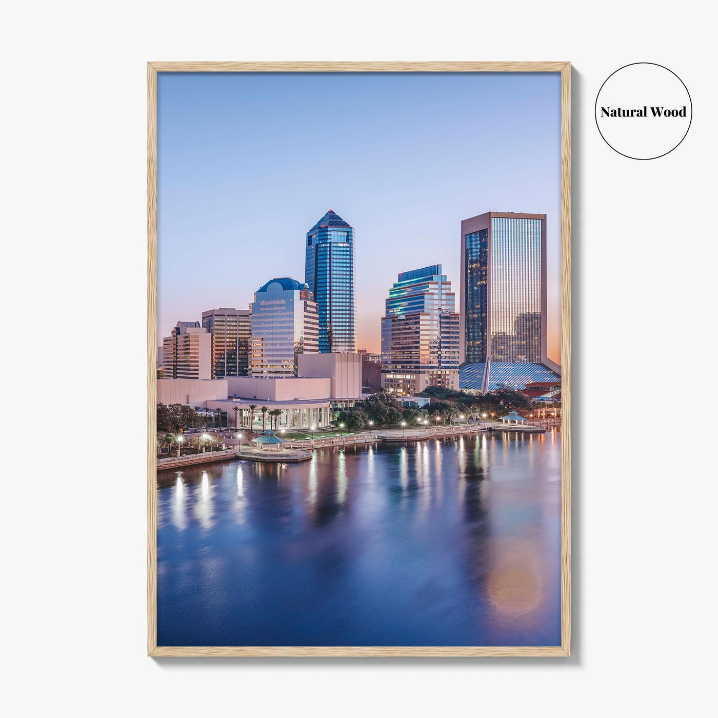 Jacksonville Skyline Fine Art Photo Print, St Johns River, Florida USA Wall Poster