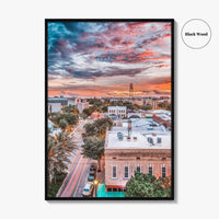 Gainesville Fine Art Photo Print, Florida USA, Downtown Wall Decor Poster