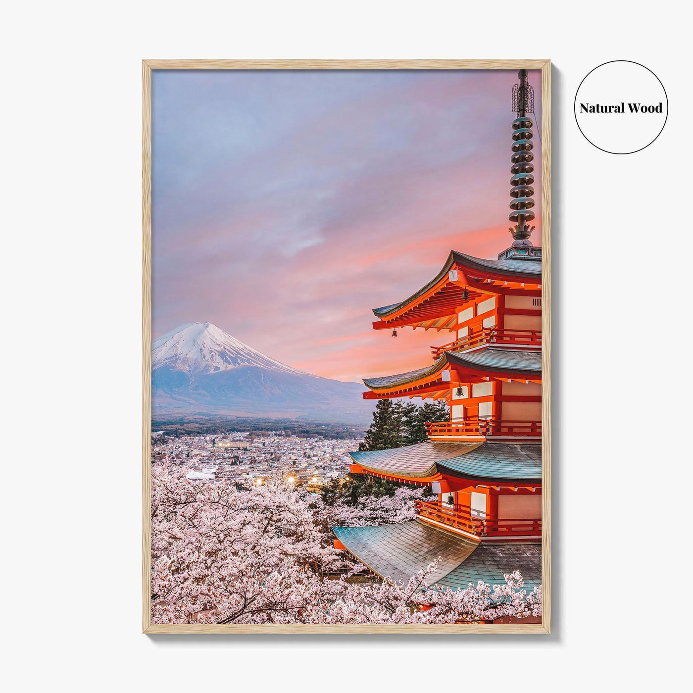 Fujiyoshida Fine Art Photo Print, Chureito Pagoda, Mount Fuji, Japan, Cherry Blossoms