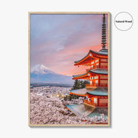 Fujiyoshida Fine Art Photo Print, Chureito Pagoda, Mount Fuji, Japan, Cherry Blossoms