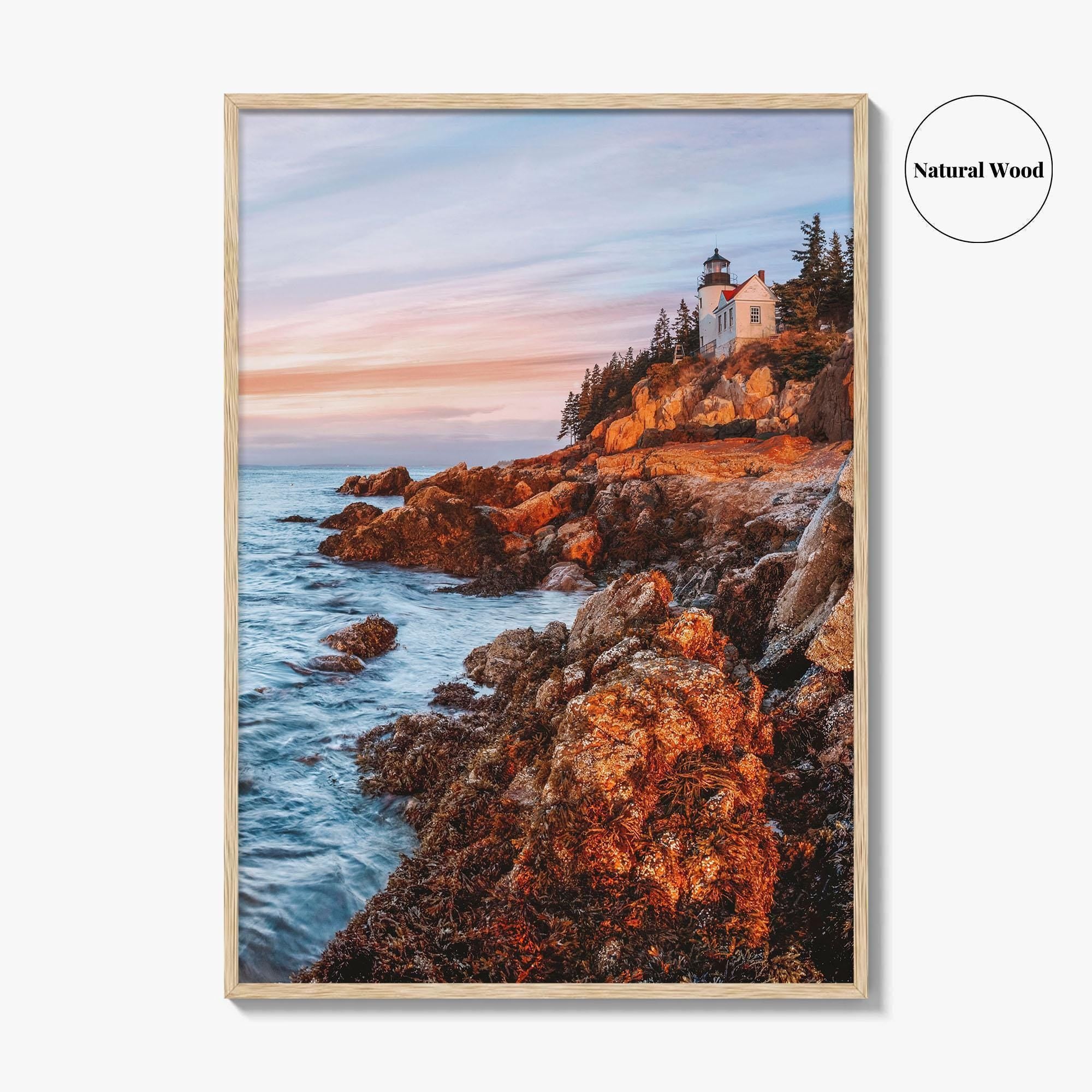 Acadia National Park Fine Art Photo Print, Bass Harbor Lighthouse, Maine USA, Poster