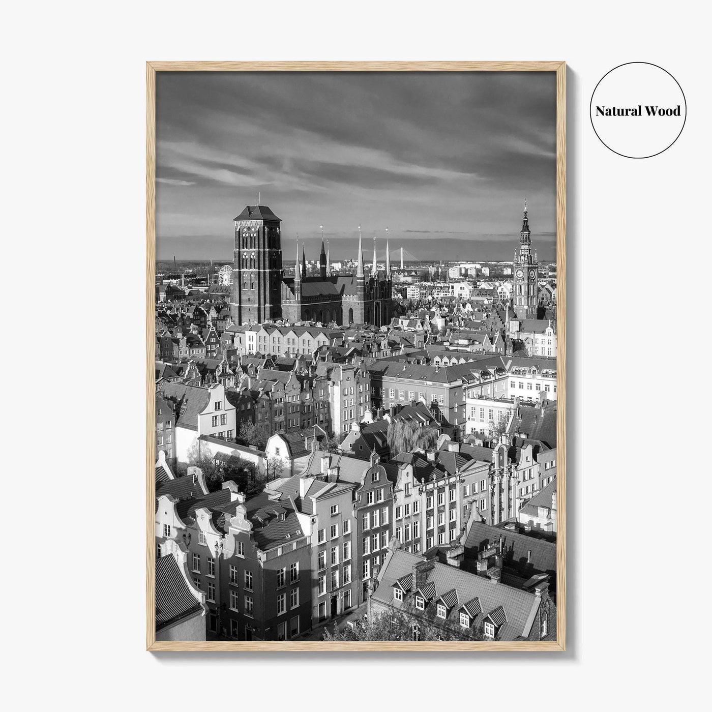 Gdansk Black and White Fine Art Photo Print, Gdańsk Old Town, Poland Poster