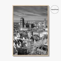 Gdansk Black and White Fine Art Photo Print, Gdańsk Old Town, Poland Poster