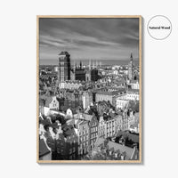 Gdansk Black and White Fine Art Photo Print, Gdańsk Old Town, Poland Poster