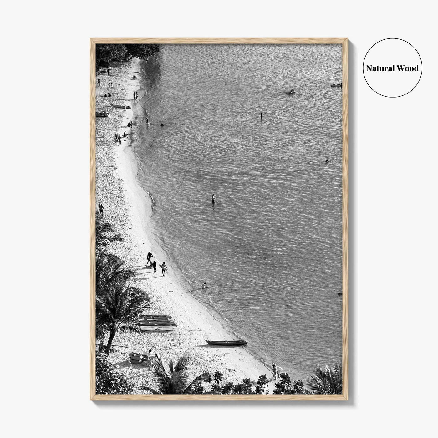 Guam Black and White Fine Art Photo Print, Pacific Island Ocean View, Hawaii Poster
