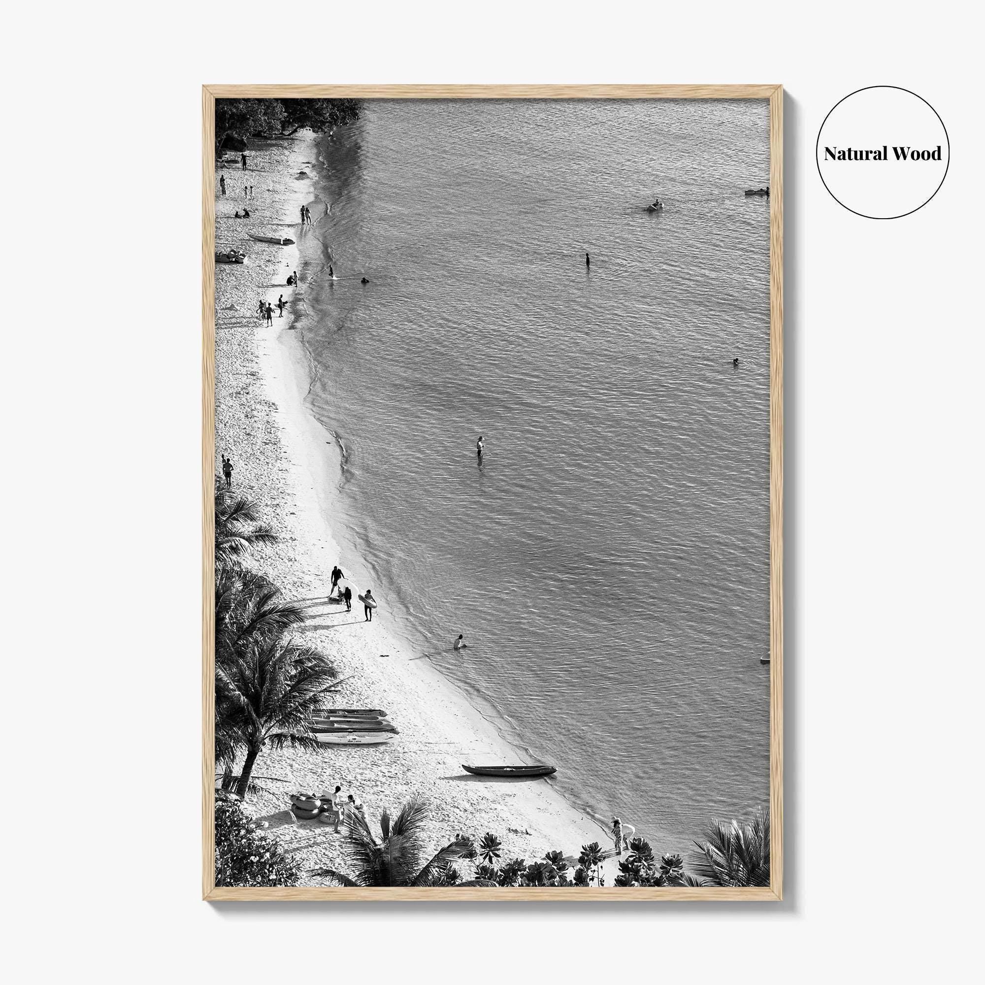 Guam Black and White Fine Art Photo Print, Pacific Island Ocean View, Hawaii Poster