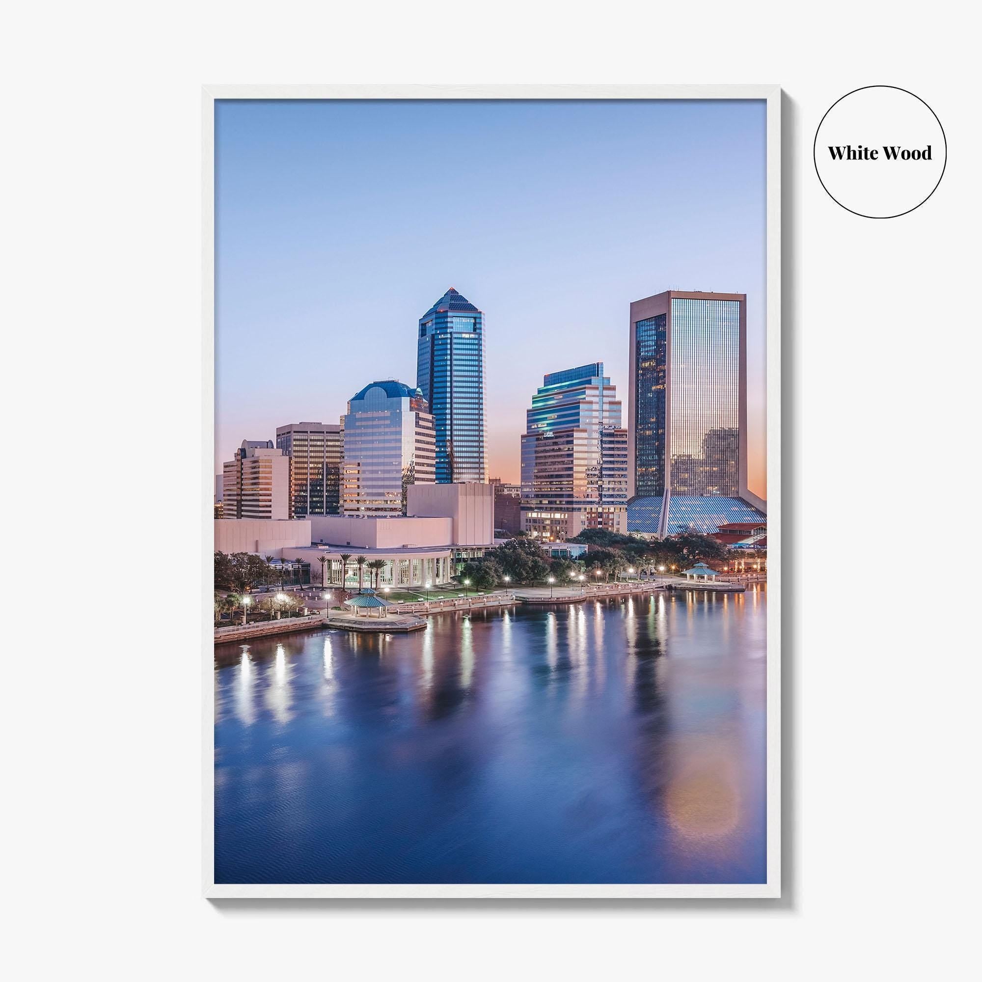 Jacksonville Skyline Fine Art Photo Print, St Johns River, Florida USA Wall Poster