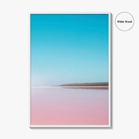 Hutt Lagoon Pink Lake Fine Art Photo Print, Port Gregory, WA, Australia Wall Poster