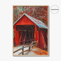 Greenville Fine Art Photo Print, Campbell's Covered Bridge, Landrum, South Carolina, Wall Decor, Poster