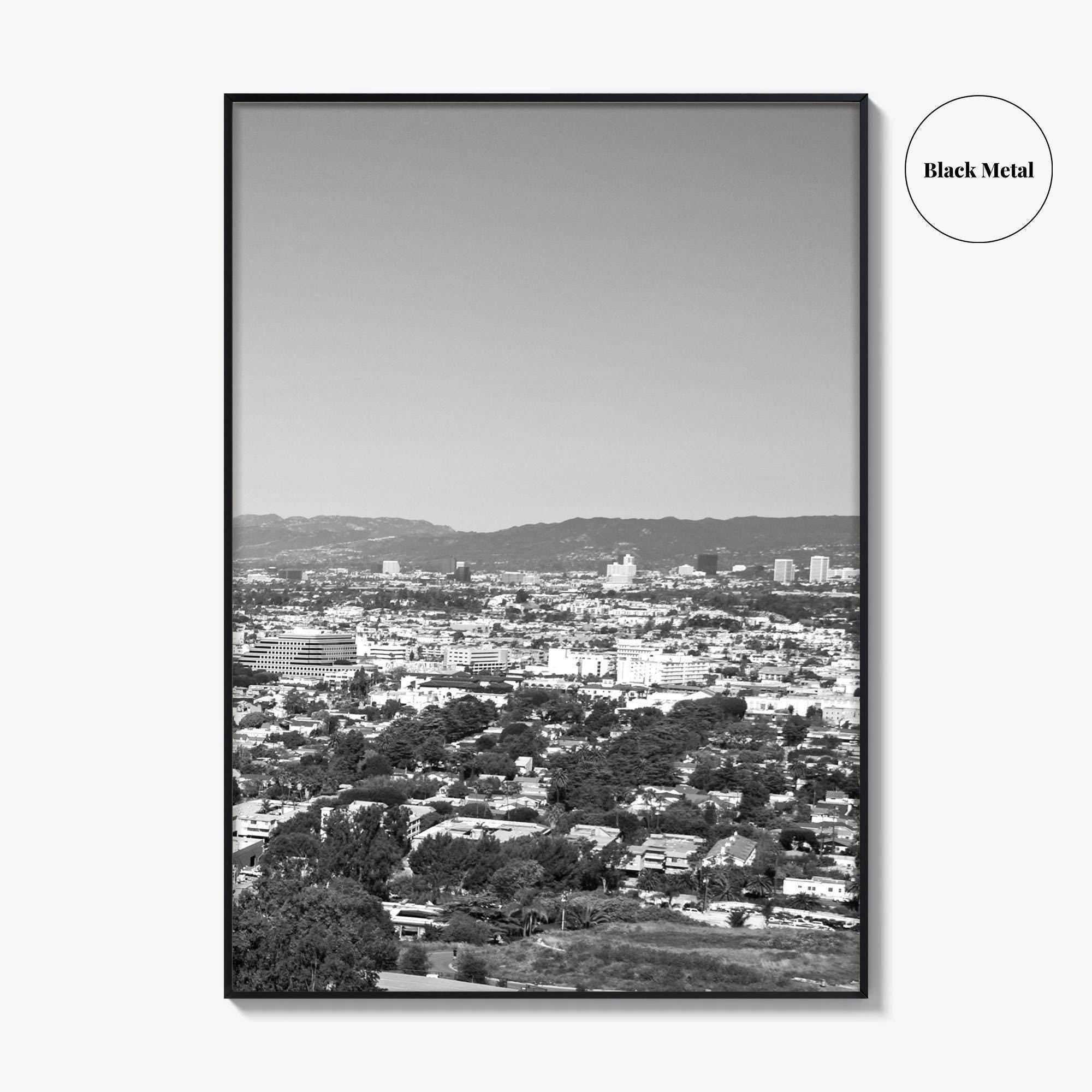 Culver City Black and White Fine Art Photo Print, Baldwin Hills, California Poster