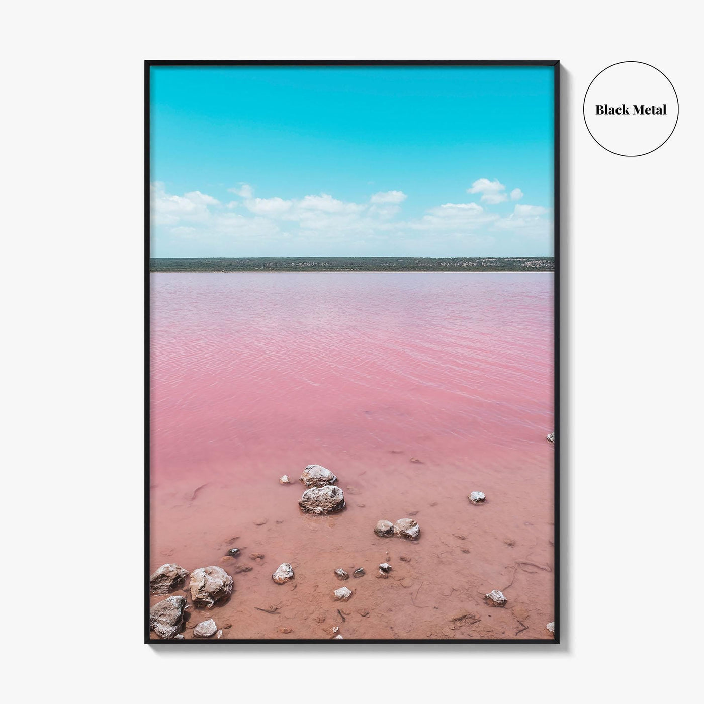 Hutt Lagoon Pink Fine Art Photo Print, Port Gregory Australia Poster