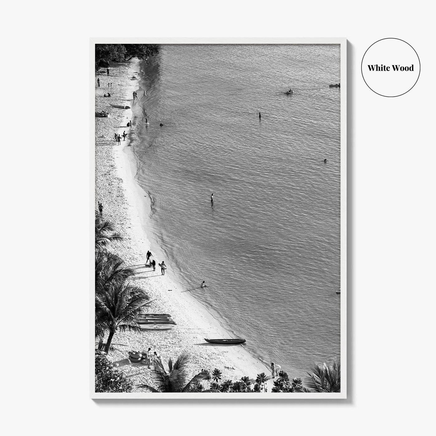Guam Black and White Fine Art Photo Print, Pacific Island Ocean View, Hawaii Poster