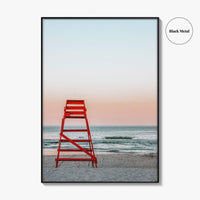 Jacksonville Beach Fine Art Photo Print, Jacksonville FL, Lifeguard Chair, Ocean, Wall Decor