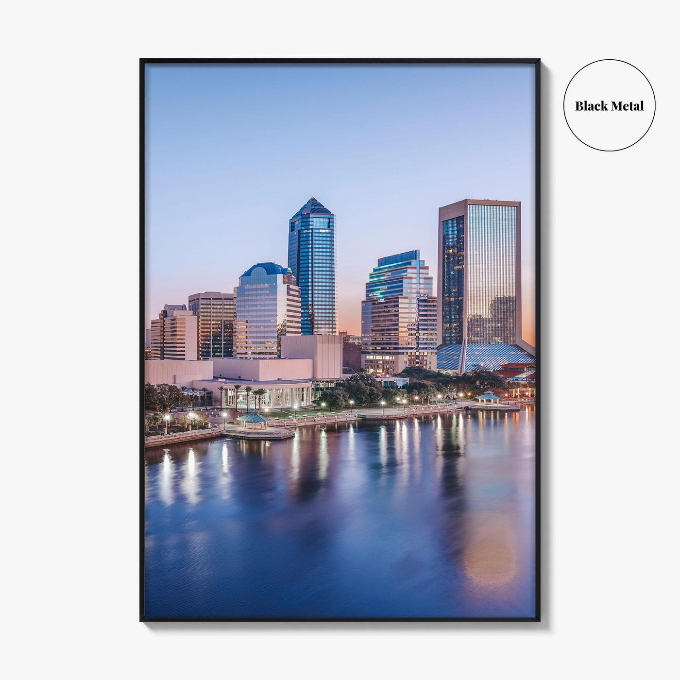 Jacksonville Skyline Fine Art Photo Print, St Johns River, Florida USA Wall Poster