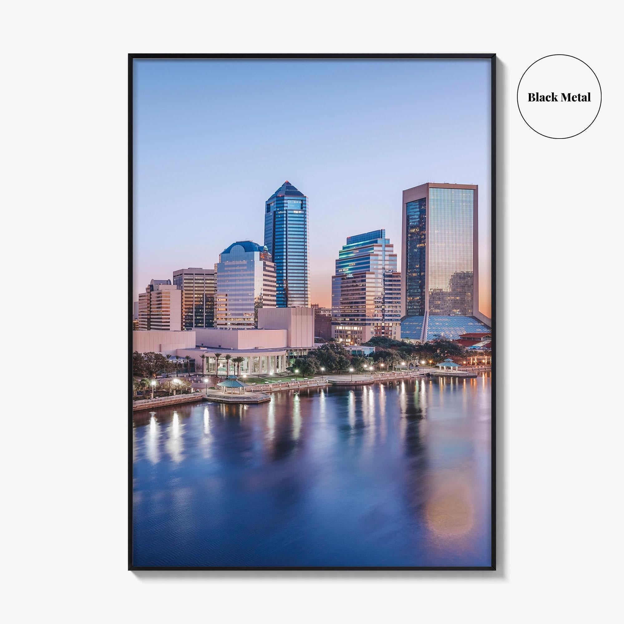 Jacksonville Skyline Fine Art Photo Print, St Johns River, Florida USA Wall Poster