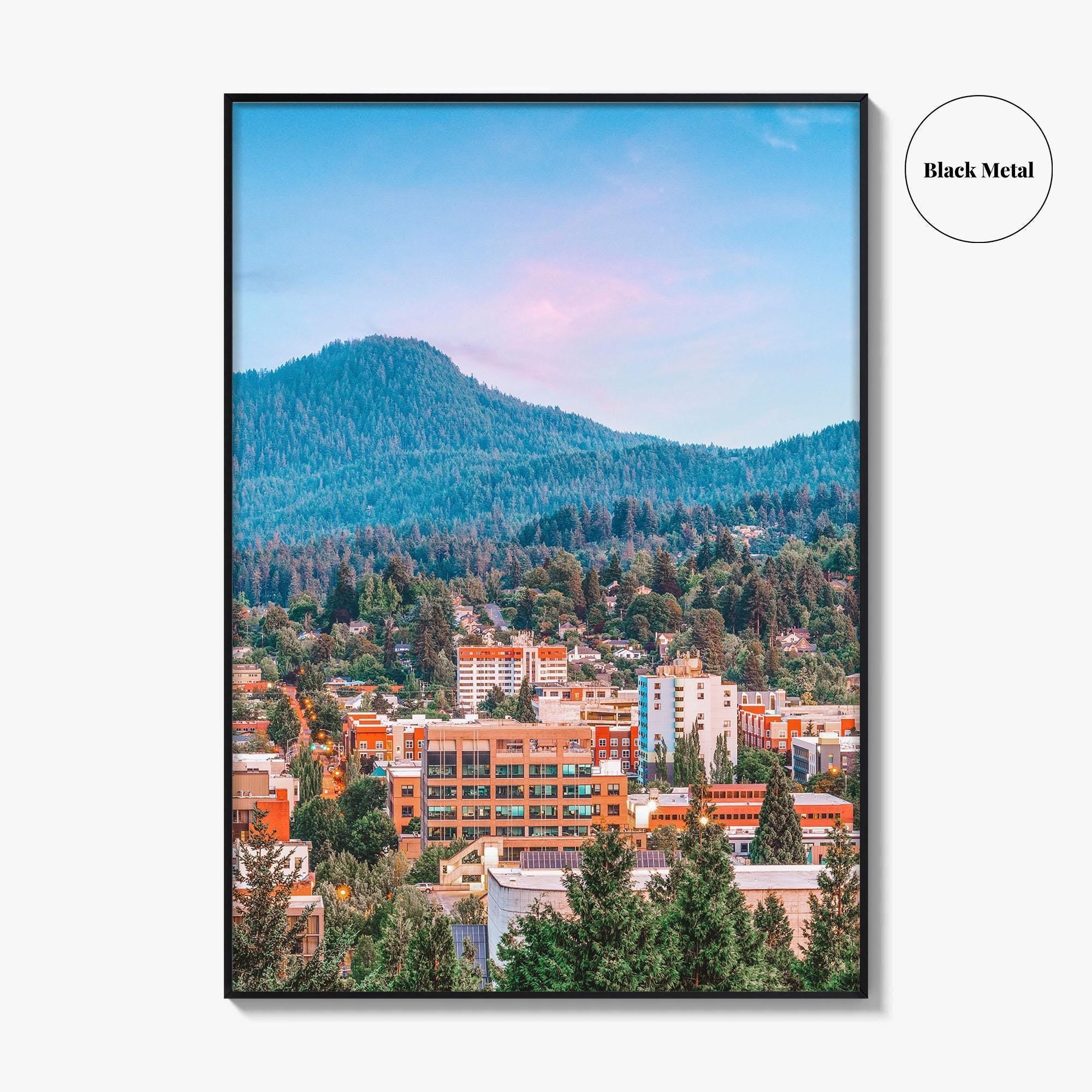 Eugene Fine Art Photo Print, Oregon USA Downtown Cityscape Wall Decor Poster