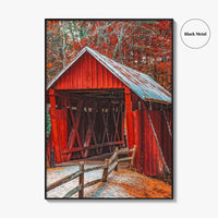Greenville Fine Art Photo Print, Campbell's Covered Bridge, Landrum, South Carolina, Wall Decor, Poster