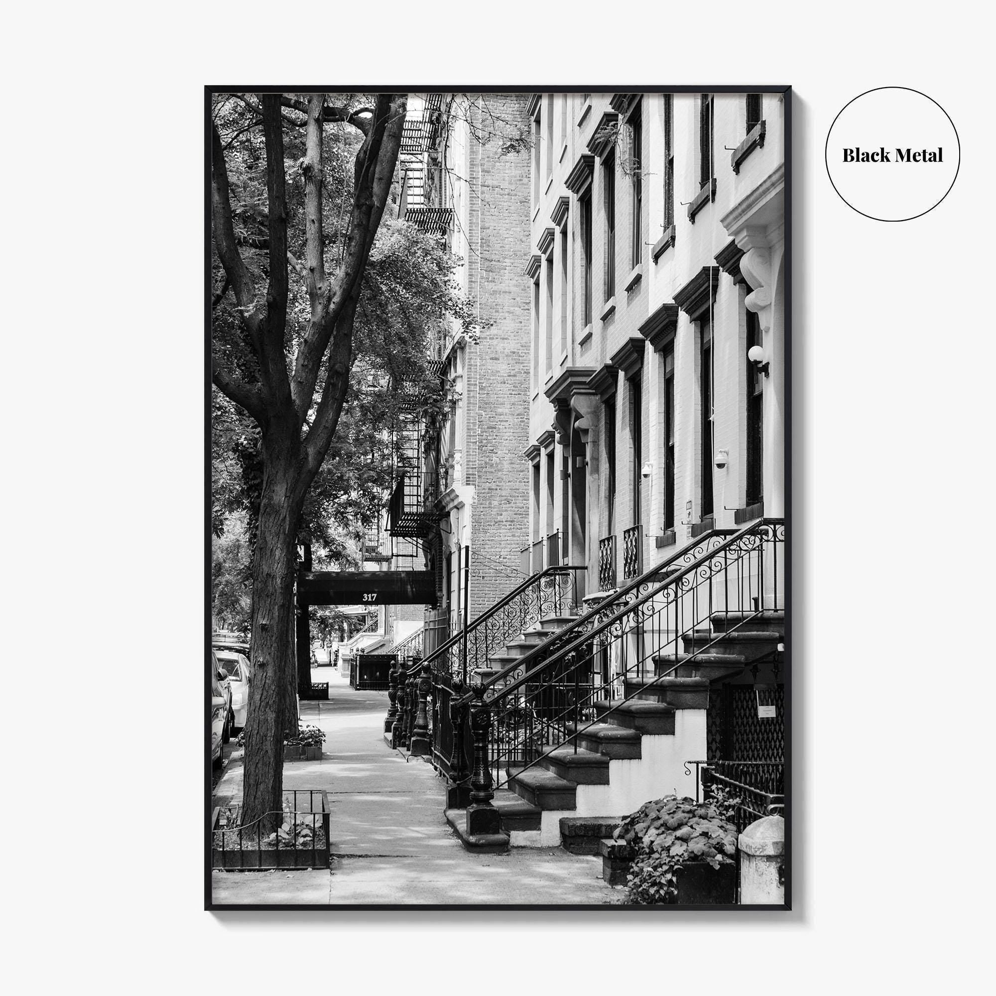 Gramercy Park Black and White Fine Art Photo Print, Manhattan NYC NY Brownstones Poster