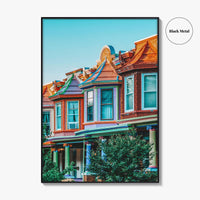 Baltimore Fine Art Photo Print, Row Houses, Charles Village, Maryland Wall Poster