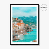 Atrani Fine Art Photo Print, Amalfi Coast Campania Italy, Aerial View Wall Poster