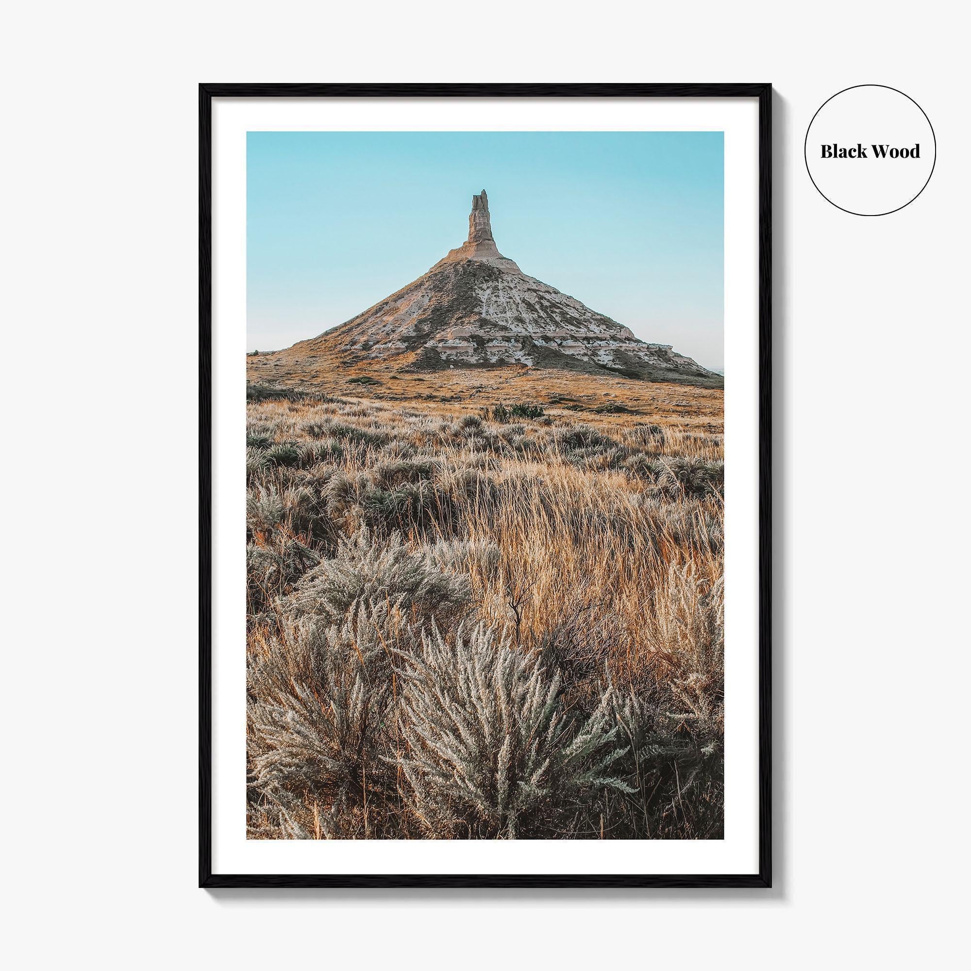 Chimney Rock National Historic Site Fine Art Photo Print, Western Nebraska Poster, USA