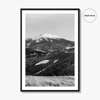 Flagstaff Black and White Fine Art Photo Print, Mount Humphreys, Arizona, USA, Poster