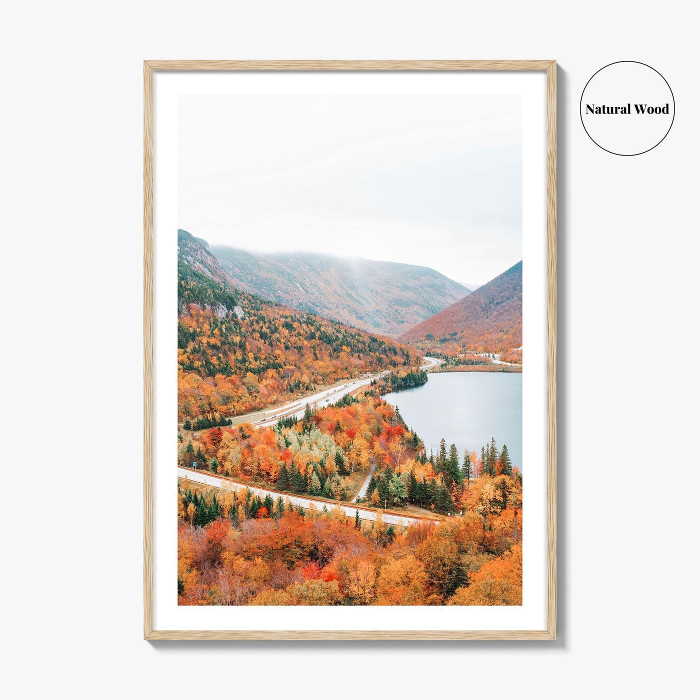 Franconia Notch Fine Art Photo Print, Echo Lake, New Hampshire, White Mountains, Autumn Poster