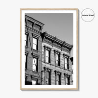 Hoboken Black and White Fine Art Photo Print, New Jersey Brownstones Poster