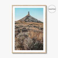 Chimney Rock National Historic Site Fine Art Photo Print, Western Nebraska Poster, USA