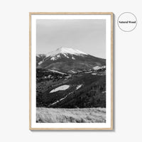 Flagstaff Black and White Fine Art Photo Print, Mount Humphreys, Arizona, USA, Poster
