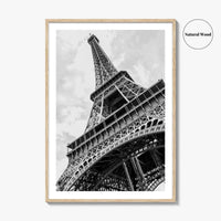 Eiffel Tower Black and White Fine Art Photo Print, Paris, France, Wall Poster