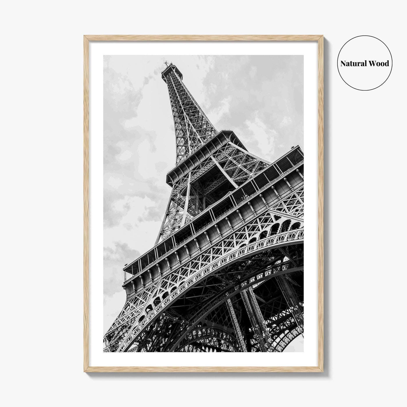 Eiffel Tower Black and White Fine Art Photo Print, Paris, France, Wall Poster