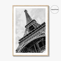 Eiffel Tower Black and White Fine Art Photo Print, Paris, France, Wall Poster