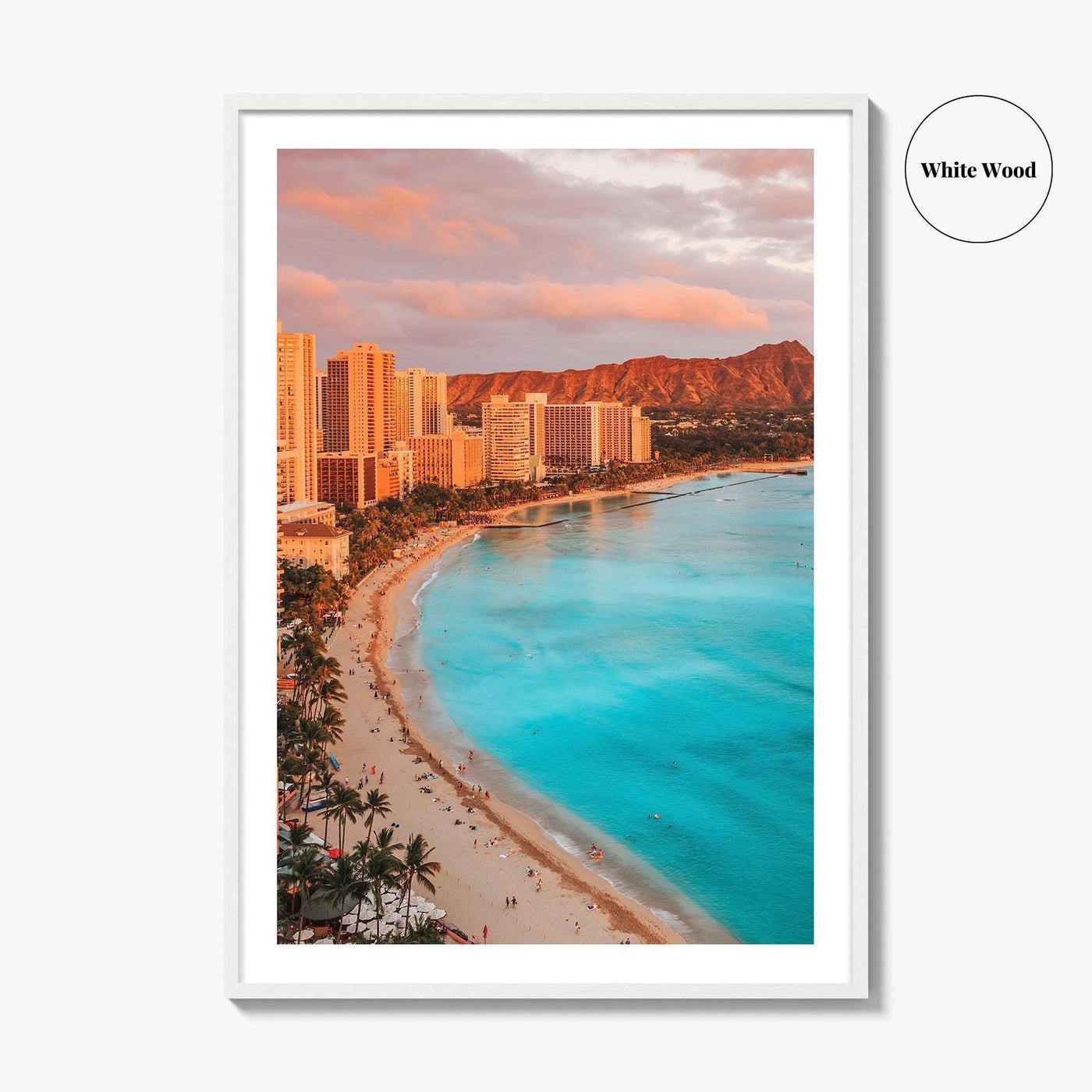 Honolulu Fine Art Photo Print, Waikiki Beach, Oahu, Hawaii, USA, Wall Decor, Poster