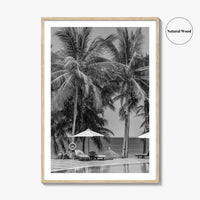Guam Black and White Fine Art Photo Print, Tumon Bay Beach, Wall Poster