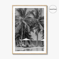 Guam Black and White Fine Art Photo Print, Tumon Bay Beach, Wall Poster
