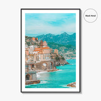 Atrani Fine Art Photo Print, Amalfi Coast Campania Italy, Aerial View Wall Poster